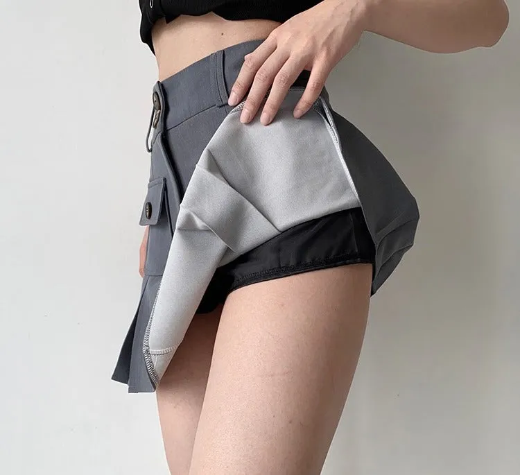 sealbeer - Raquelle Pleated Pocket Skirt