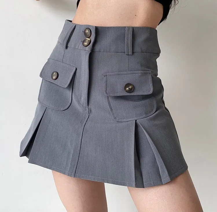 sealbeer - Raquelle Pleated Pocket Skirt