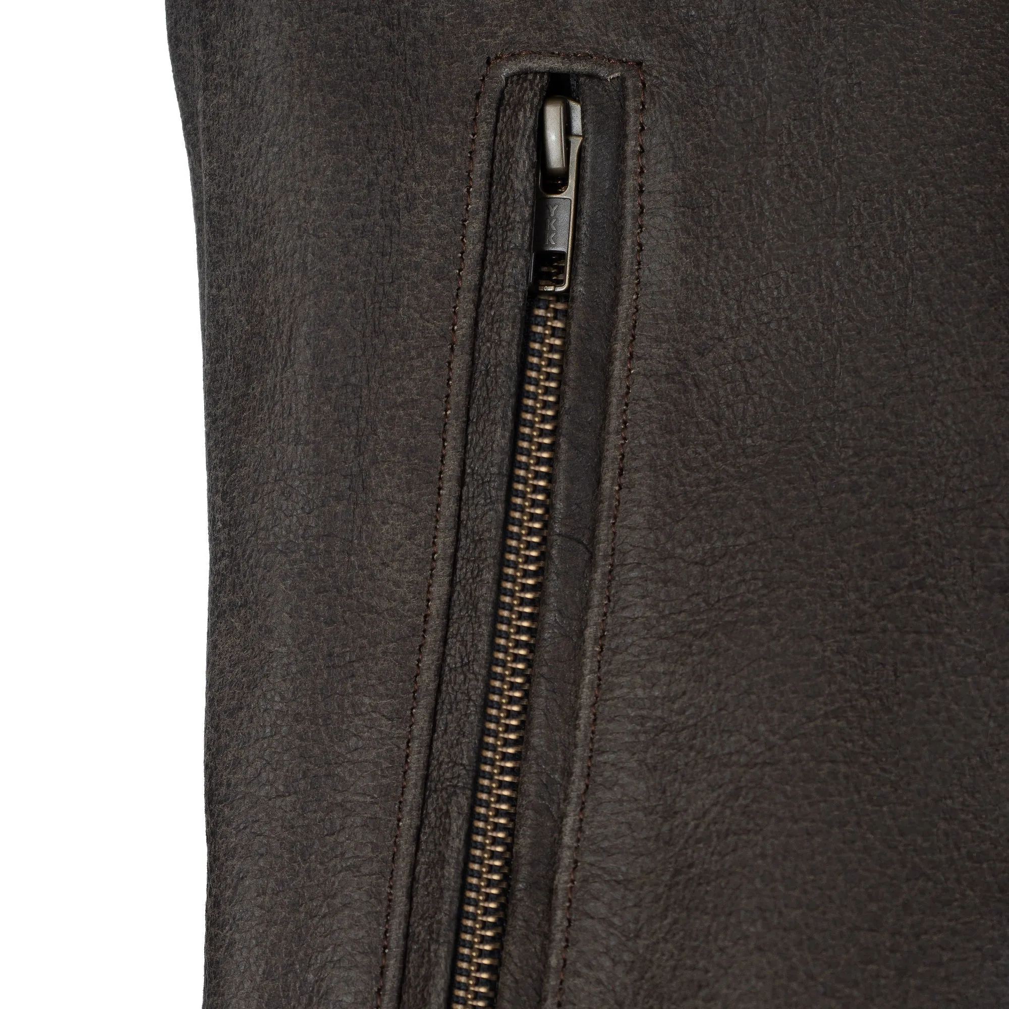 SOHO RETRO BROWN MOTORCYCLE LEATHER JACKET