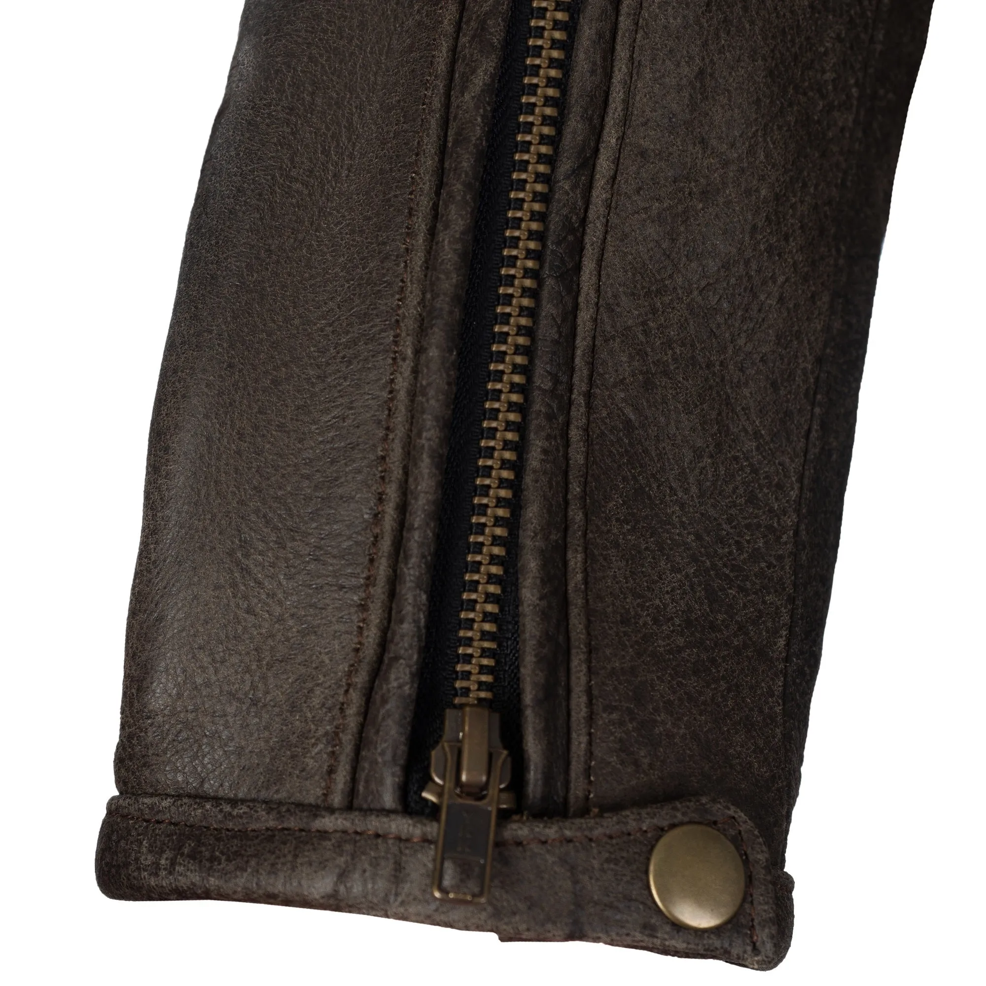SOHO RETRO BROWN MOTORCYCLE LEATHER JACKET
