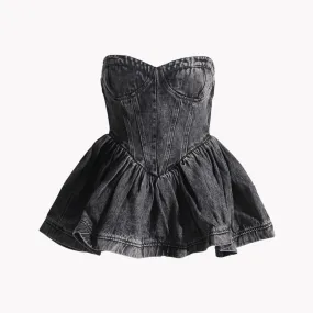 Strapless Denim Top - Final Sale