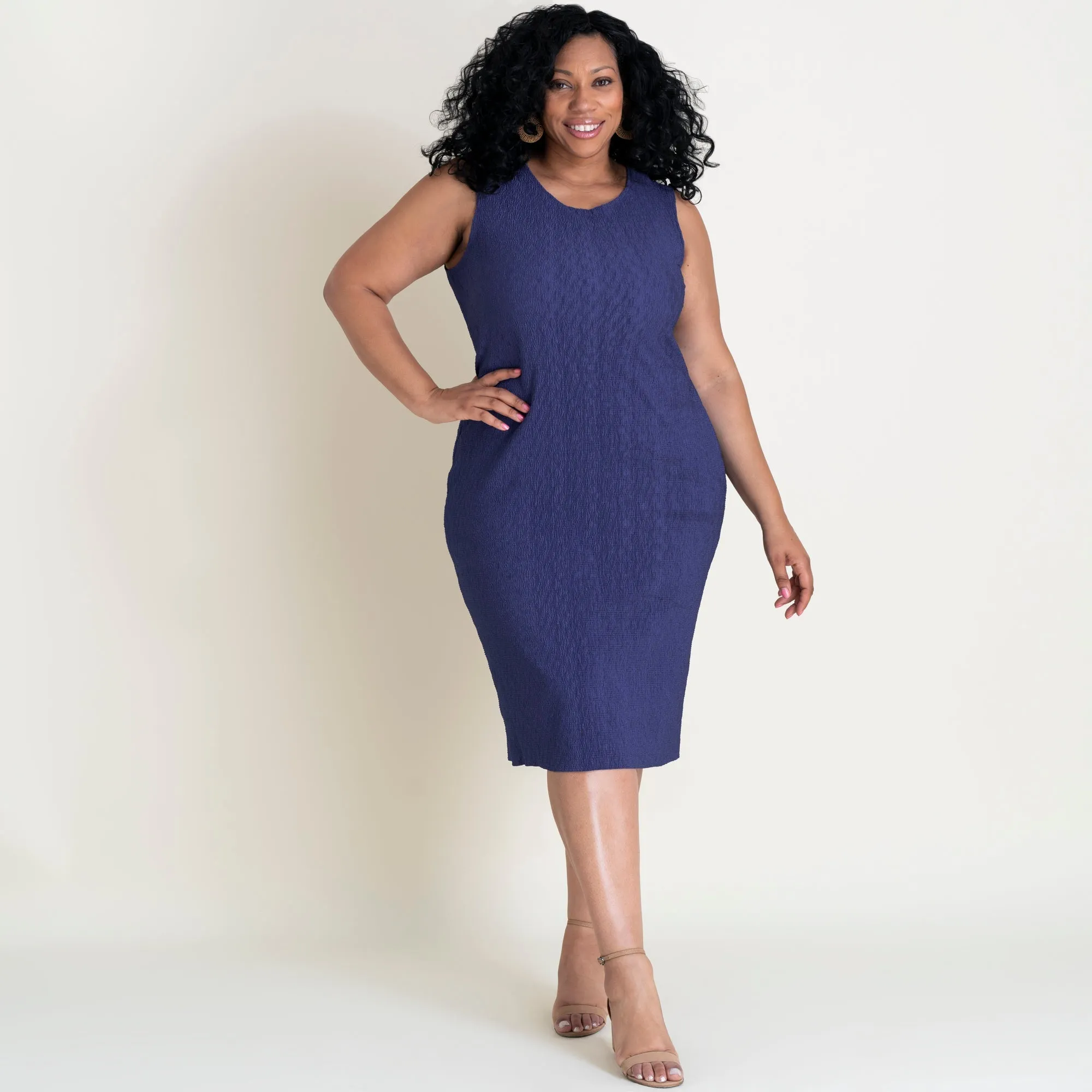 Terra Cadet Blue Sheath Dress