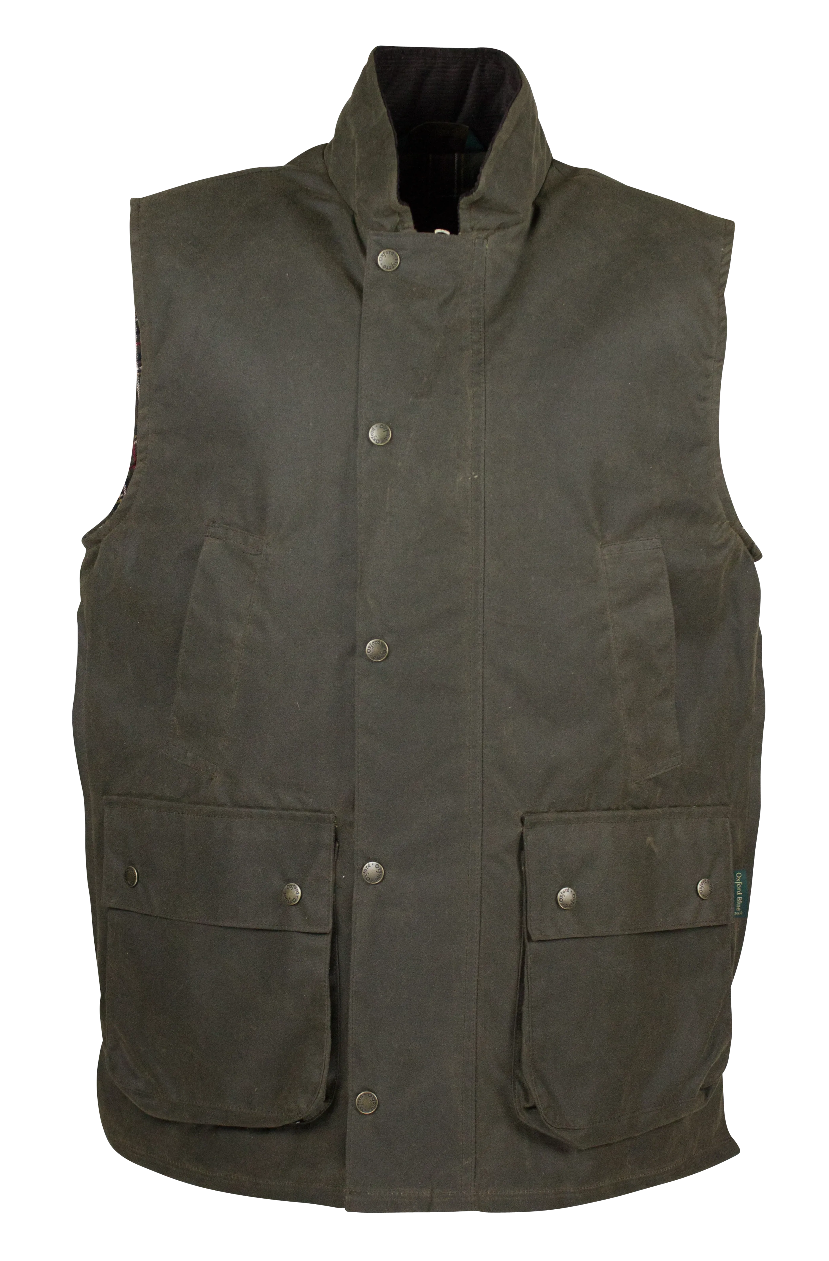W62 - Men's Gamekeeper Wax Gilet - DARK OLIVE
