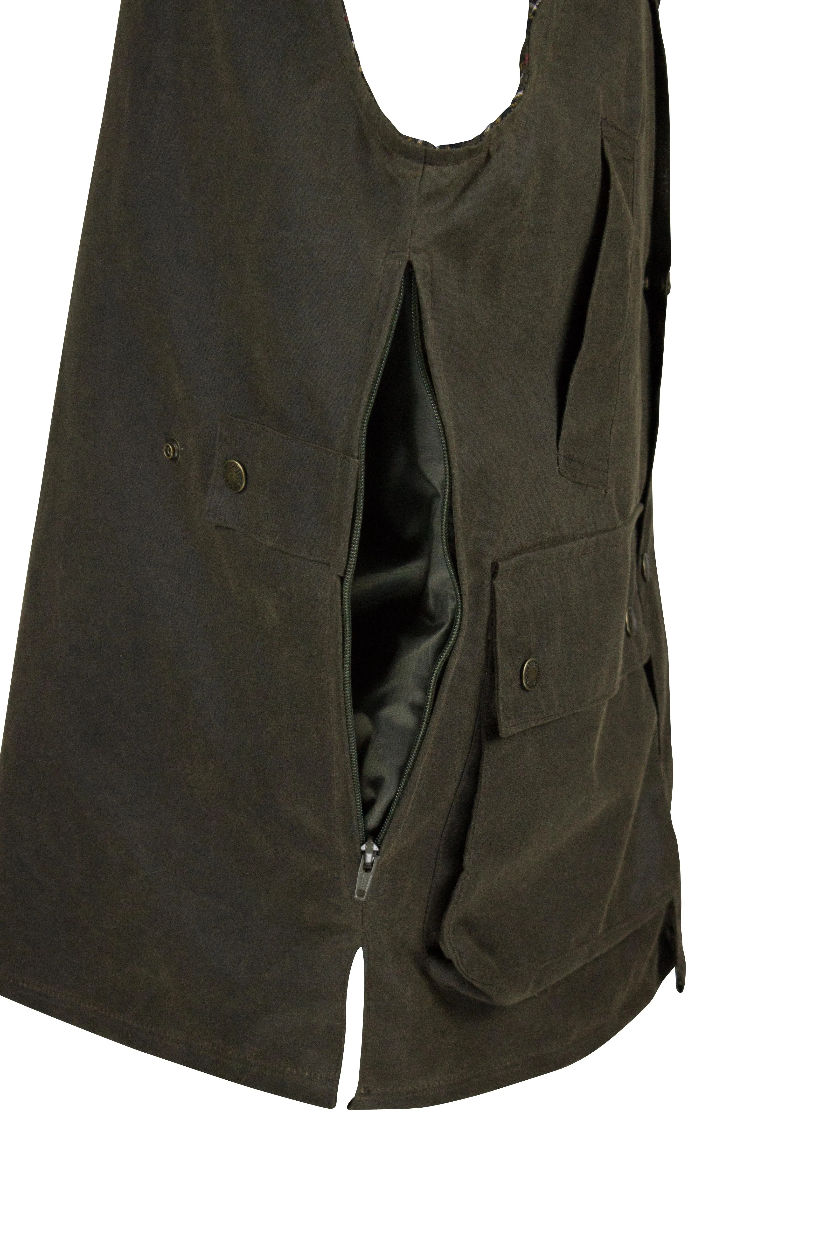 W62 - Men's Gamekeeper Wax Gilet - DARK OLIVE