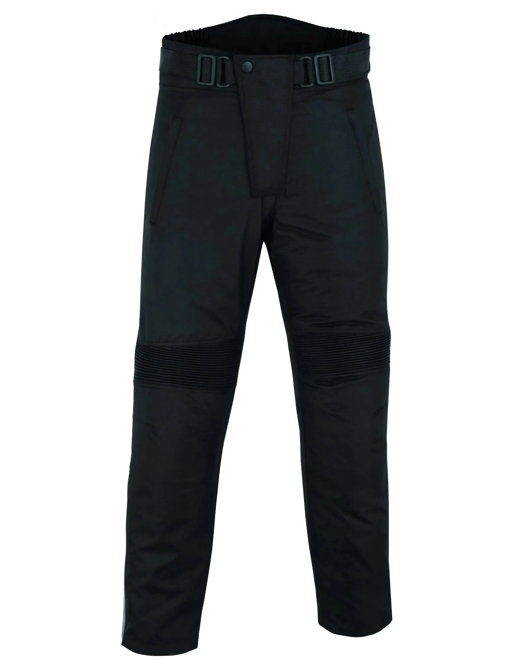 Warrior Gears 6 Pockets Mens Motorcycle Suit, Textile Racing Motorbike Suit with CE Armors - Black